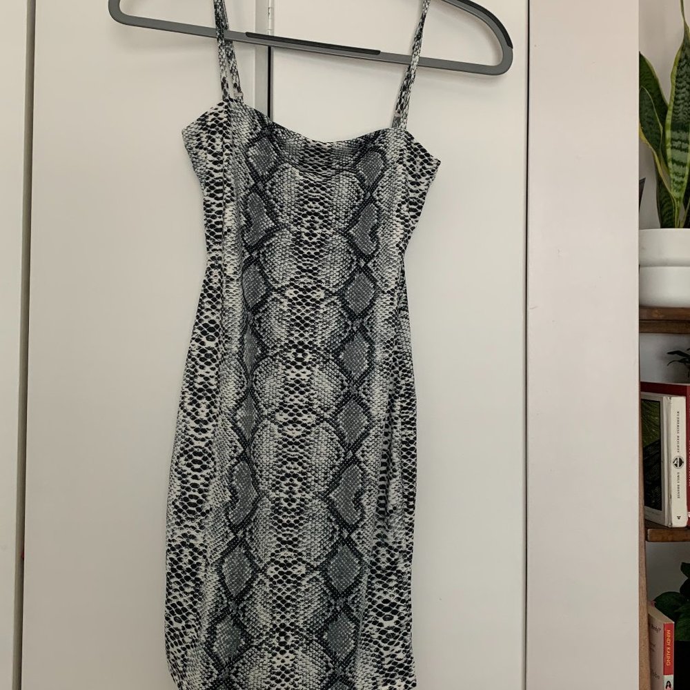 Snake Print Mini Dress